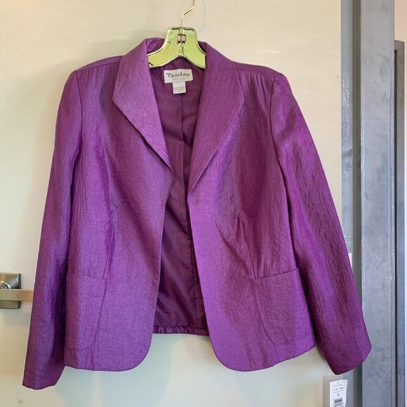 Necklace and earring set, boho/artisnal layered look in rich purple shades, EUC - Picture 9 of 14